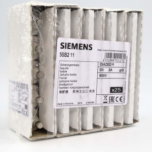 Siemens Diazed DII Sicherungseinsätze 5SB2 11 (25Stk.) OVP