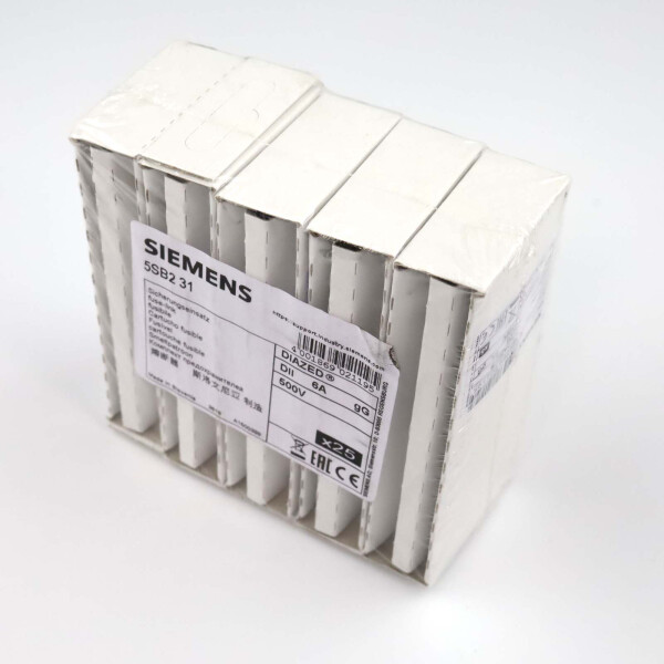 Siemens Diazed DII Sicherungseinsätze 5SB2 31 (25Stk.) OVP