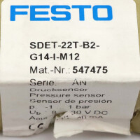 Festo Drucksensor SDET-22T-B2-G14-I-M12 547475 OVP