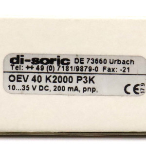 di-soric Laser-Einweglichtschranke OEV 40 K 2000 P3K OVP
