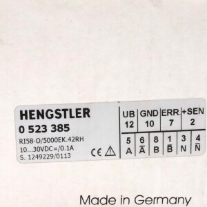 Hengstler Inkremental-Drehgeber RI58-O/5000EK.42RH 0 523 385 OVP