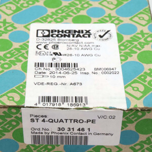 Phoenix Contact Schutzleiter-Reihenklemme ST 4-QUATTRO-PE 3031461 (39Stk.) OVP