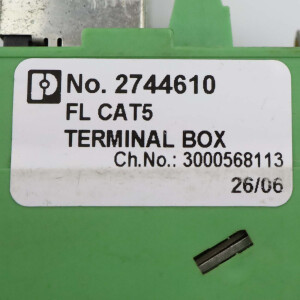 Phoenix Contact Patch-Panel FL CAT5 TERMINAL BOX 2744610 NOV