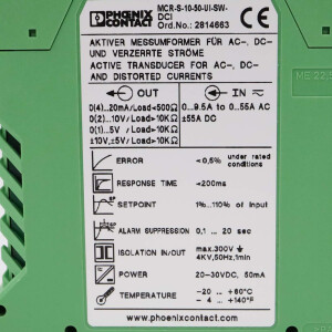 Phoenix Contact Strommessumformer MCR-S-10-50-UI-SW-DCI 2814663 GEB