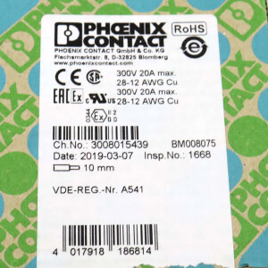 Phoenix Contact Doppelstock-Zugfederklemme STTB 2,5 3031270 (27Stk.) OVP