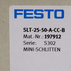 Festo Mini-Schlitten SLT-25-50-A-CC-B 197912 OVP