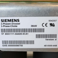 Simodrive 611 HF-Drossel 6SN1111-0AA00-0CA1 Vers.D GEB