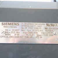 Siemens Synchronservomotor 1FT6102-1AC71-1AG1 GEB