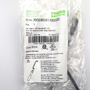 MURR ELEKTRONIK Verbindungskabel M8 St. M12 Bu. 7000-88281-6300030 OVP