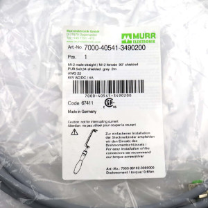 MURR ELEKTRONIK Verbindungskabel M12 St. M12 Bu. 7000-40541-3490200 OVP