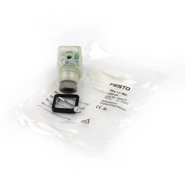 Festo Winkeldose PEV-1/4-WD-LED-24 164274 OVP