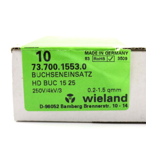 Wieland Buchseneinsatz HD BUC 15 25 73.700.1553.0 (10Stk.) OVP