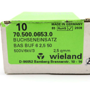 Wieland Buchseneinsatz BAS BUF 6 2,5 50 70.500.0653.0 (10Stk.) OVP