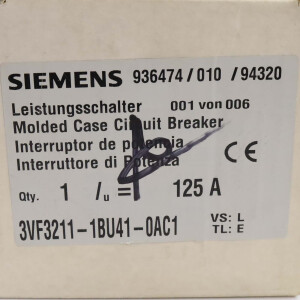 Siemens Leistungsschalter 3VF3211-1BU41-0AC1 OVP