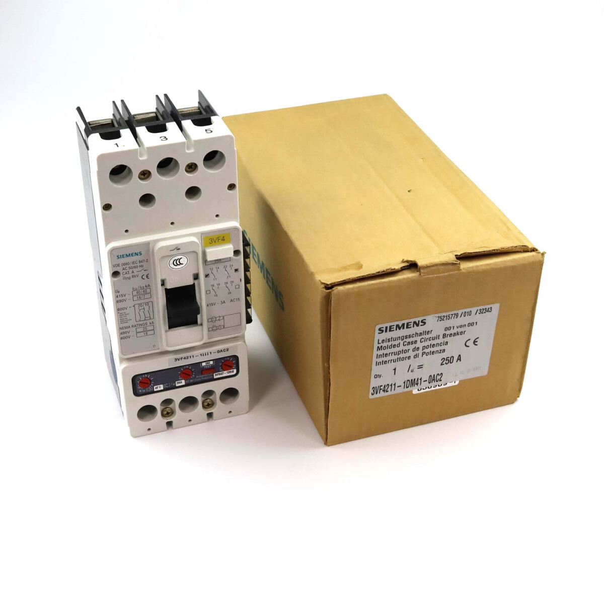 Siemens Leistungsschalter 3VF4211-1DM41-0AC2 OVP