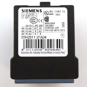 Siemens Hilfsschalterblock 3RH2911-2FA04 NOV