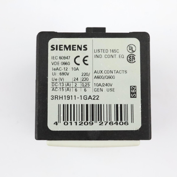 Siemens Hilfsschalterblock 3RH1911-1GA22 GEB