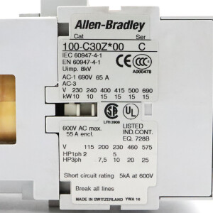 Allen Bradley Schütz 100-C30Z*00 24VDC Ser.C GEB