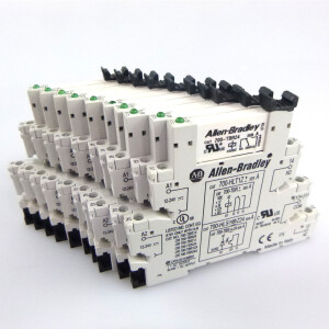 Allen Bradley Relaissockel 700-HLS1Z24 Ser.A + Einzelrelais 700-TBR24 (9Stk) GEB