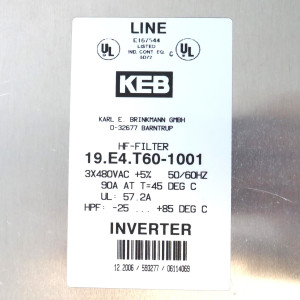 KEB HF-Filter 19.E4.T60-1001 GEB