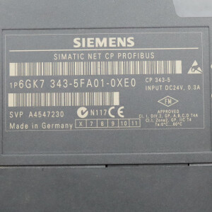 Simatic NET CP343-5 6GK7343-5FA01-0XE0 HW:06/FW:V4.2 GEB