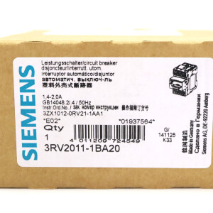 Siemens Leistungsschalter 3RV2011-1BA20 OVP
