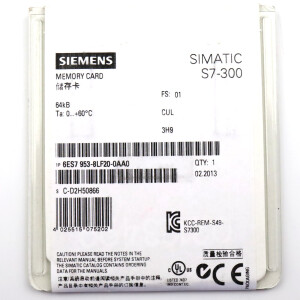 Simatic S7 MMC 6ES7 953-8LF20-0AA0 64KB SIE