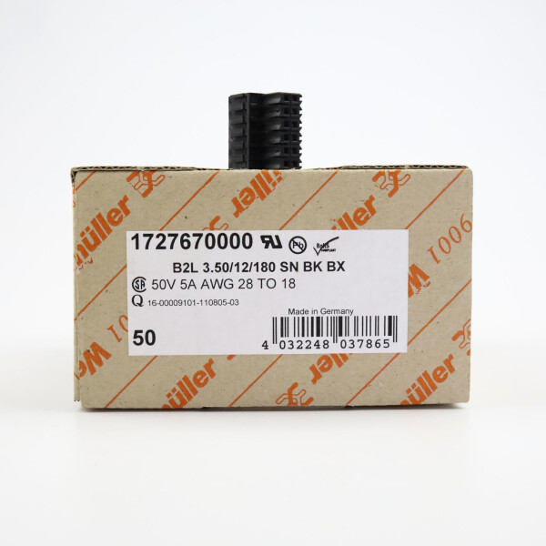 Weidmüller Buchsenstecker BLZF 3.5/02/180 SN BK BX 1690420000 (43Stk.) OVP