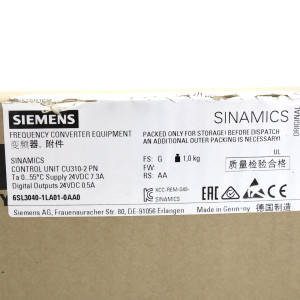 Sinamics Control Unit CU310-2 PN 6SL3040-1LA01-0AA0 FS:G RS:AA OVP
