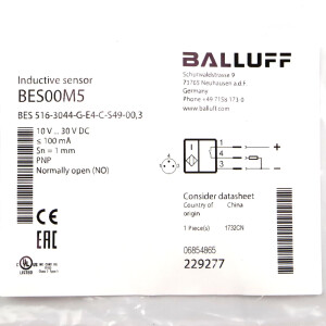 Balluff induktiver Sensor BES00M5 BES 516-3044-G-E4-C-S49-00,3 OVP