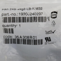 Harting Sockelgehäuse Han 24B-asg2-LB-K-M32 19300240297 OVP