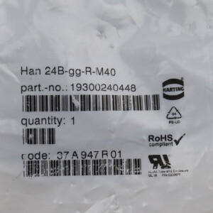 Harting Tüllengehäuse Han 24B-gg-R-M40 19300240448 OVP