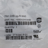 Harting Tüllengehäuse Han 24B-gg-R-M40 19300240448 OVP