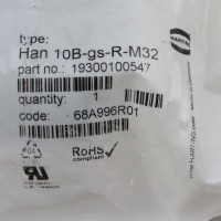 Harting Tüllengehäuse Han 10B-gs-R-M32 19300100547 OVP