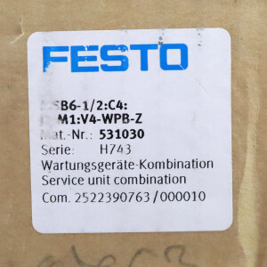 Festo Wartungsgeräte-Kombination MSB6-1/2:C4:J2:M1:V4-WPB-Z 531030 OVP