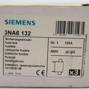 Siemens NH-Sicherungseinsatz 3NA6 132 (3Stk.) OVP