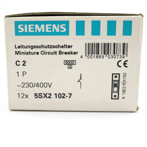 Siemens Leitungsschutzschalter 5SX2102-7 (9Stk.) OVP