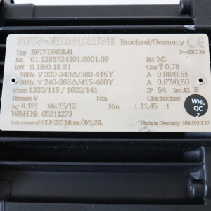 SEW Getriebemotor RF17 DR63M4 i=11,45:1 NOV