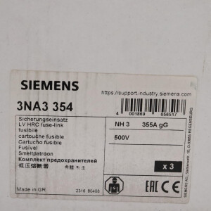 Siemens NH-Sicherungseinsatz 3NA3354 (3Stk.) OVP