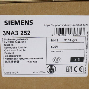 Siemens NH-Sicherungseinsatz 3NA3252 (3Stk.) OVP