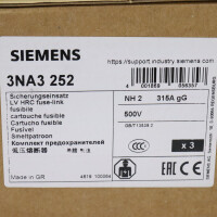 Siemens NH-Sicherungseinsatz 3NA3252 (3Stk.) OVP