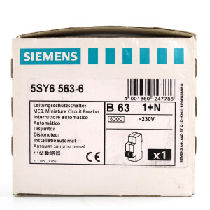 Siemens Leitungsschutzschalter 5SY6563-6 OVP
