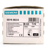 Siemens Leitungsschutzschalter 5SY6563-6 OVP