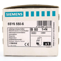 Siemens Leitungsschutzschalter 5SY6550-6 OVP
