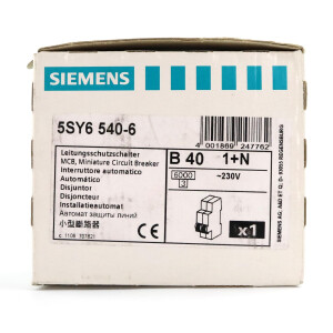 Siemens Leitungsschutzschalter 5SY6540-6 OVP