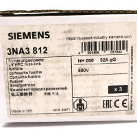 Siemens NH-Sicherungseinsatz 3NA3812 (3Stk.) OVP