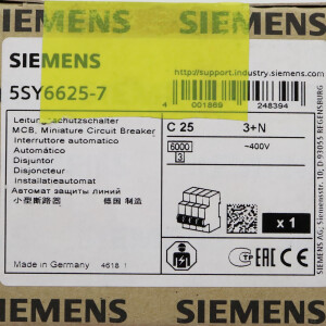 Siemens Leitungsschutzschalter 5SY6625-7 SIE