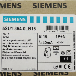 Siemens FI/LS-Schalter 5SU1354-0LB16 OVP