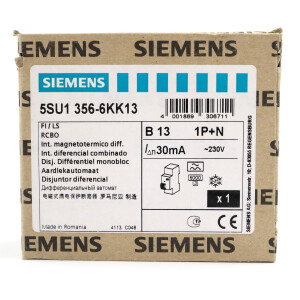 Siemens FI/LS-Schalter 5SU1356-6KK13 OVP