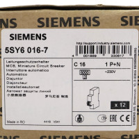 Siemens Leitungsschutzschalter 5SY6016-7 (12Stk.) OVP